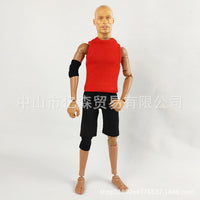 1/6 Scale Action Figure Vest and Shorts Set, Trendy Doll Sportswear Outfit, Collectible Accessories