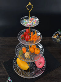 Acrylic 2/3-Tier Fruit Plate Dessert Stand for Parties and KTV