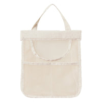 Breathable Mesh Wall-Mounted Storage Bag for Ginger, Garlic, Fruits & Vegetables - Cotton Linen, Moisture-Proof