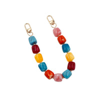 Acrylic Beaded Bag Strap with Wheel Beads - Multi-Color Handbag Chain & Phone Case Lanyard