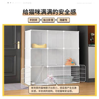 Large Indoor Cat Cage with Multi-Tier Platforms and Spacious Design