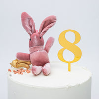 10-Pack Acrylic Happy Birthday Number Cake Toppers for Baking Decoration