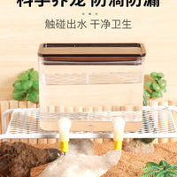 Quail Automatic Water Feeder and Food Dispenser with Anti-Scratch Trough