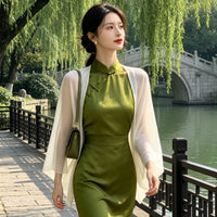 New Chinese Style Shawl Cape for Women - Thin Summer Cover-up for Cheongsam