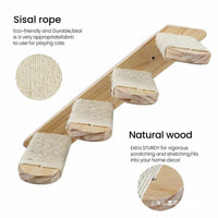 Wall-Mounted Cat Climbing Frame with Sisal Scratching Post and Space Capsule
