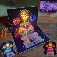3D Pop-Up Birthday Card with Music and Photo Slot, Creative Handcrafted Greeting Card for Gifts