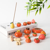 Modern Minimalist Incense Holder for Sticks and Cones - Fruit & Bamboo Shoot Designs
