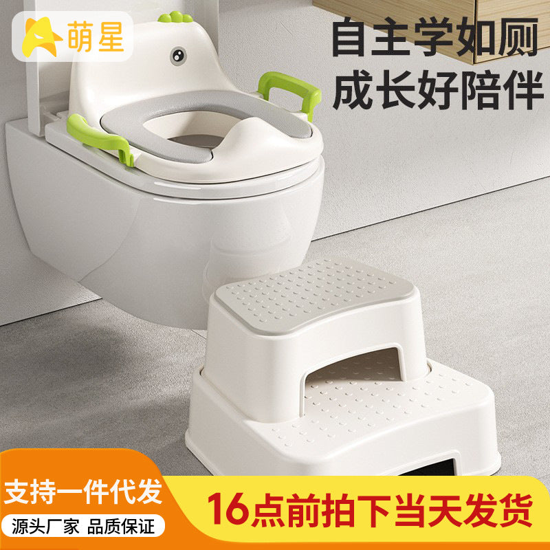 Toddler Toilet Training Seat with Ladder and Soft Cushion for Boys and Girls