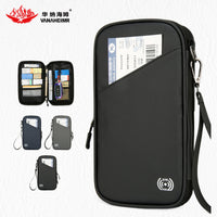 Multi-functional Travel Document Holder with Card Slots and Neck Lanyard