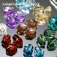 Irregular Faceted Glass Beads for DIY Jewelry Making