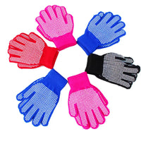 Ice Skating Gloves for Kids & Adults - Non-Slip, Waterproof, Thickened Knit with Rhinestone Embellishments