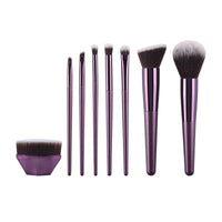 7-Piece Purple Makeup Brush Set with Soft Synthetic Bristles for Beginners