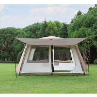 Large Outdoor Camping Tent for Family, Waterproof UV Protection, All-Season Warmth, One Room Two Halls