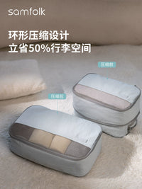 Travel Compression Packing Organizer Set for Luggage, Clothes, Underwear and Business Trips