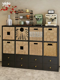 Woven Iron Art Rattan Storage Basket for Snacks and Sundries