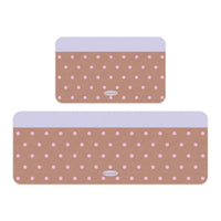 Korean Style Polka Dot Diatomaceous Earth Kitchen & Bath Mat Set - Non-Slip, Absorbent, Easy Care