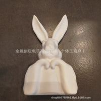 3D Printed Modern Minimalist Luxury Rabbit Bust Nordic Home Decor Easter Figurine