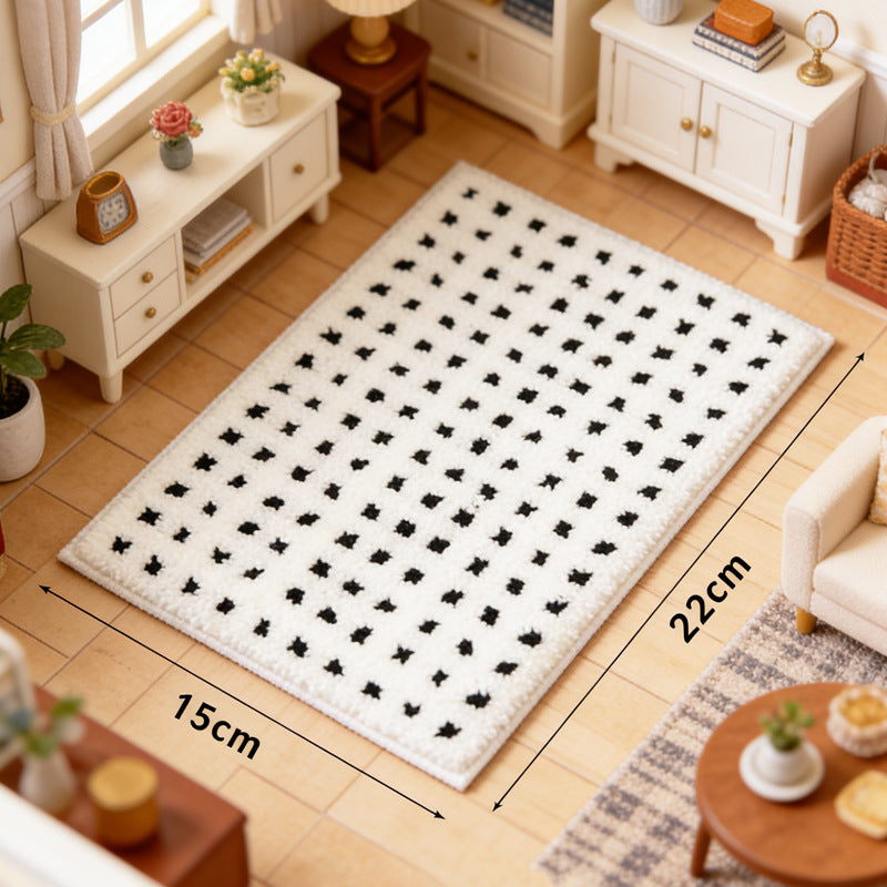 1:12 Dollhouse Miniature Plush Carpet Rug Photo Prop