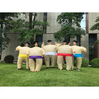 Inflatable Sumo Wrestler Costume for Adults and Kids - Funny Halloween Party Outfit
