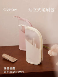 Portable Makeup Brush Organizer Bag for Travel, Multi-functional Cosmetic Pouch