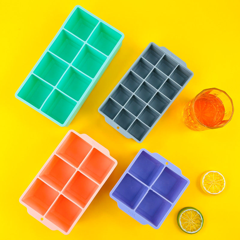 Silicone Ice Cube Tray for Whiskey & Cocktails, Large Capacity Food-Grade Ice Maker Mold