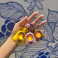Cartoon Capybara Backpack Night Light Keychain Pendant