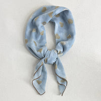 Vintage Plaid Square Scarf Necktie for Women, Versatile Decorative Silk Scarf