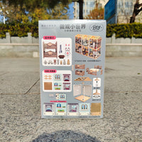 DIY Miniature Dollhouse Kit with LED Light, Micro World Bedroom Furniture, Educational Assembly Toy