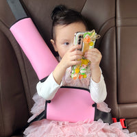 Car Seat Belt Adjuster for Kids, Shoulder and Abdomen Protector, Anti-Neck Chafing