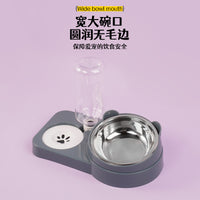 Automatic Water Dispenser Double Bowl for Cats and Dogs, Spill-Proof Food and Water Bowls