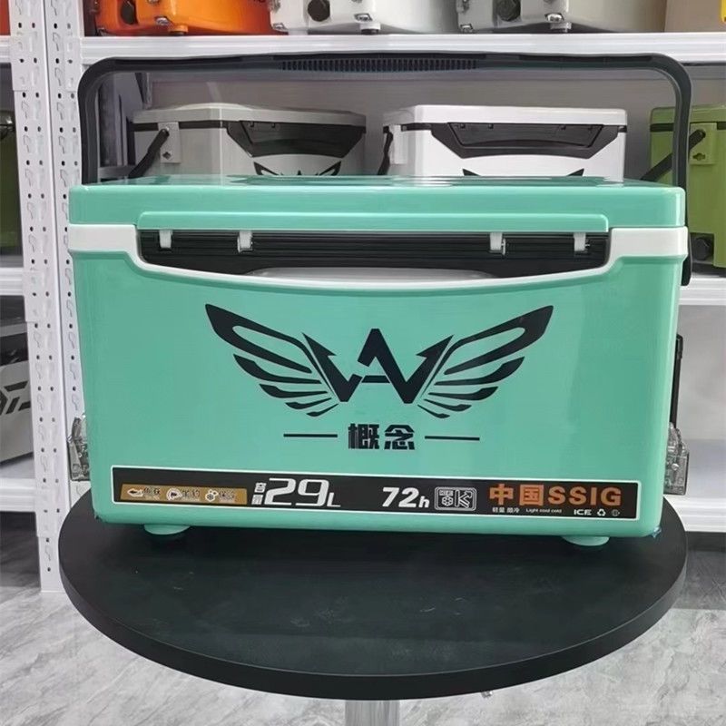 Fishing Tackle Box Set, Multi-Function Insulated Seat Cooler with Adjustable Lift System