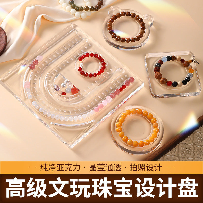 Acrylic Beading Tray with 18 Grids for Jewelry Making and Display