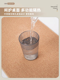 Maillard Vintage Linen Round Table Mat Heat Resistant Thickened Cotton Linen Coffee Tablecloth