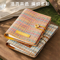 A6 Korean Style Woven Strap Journal Notebook with Loose-Leaf Pages