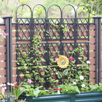 U-Shaped Metal Garden Trellis for Climbing Plants, Roses, and Vines