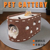 Cat Tunnel Bed Donut Cave with Breathable Zipper for All Seasons