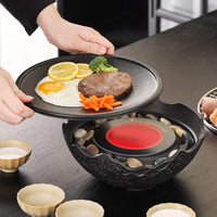Portable Tea Brewing & BBQ Grill Set for Home & Patio, Charcoal Stove for Outdoor Gatherings