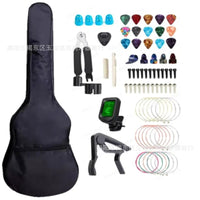 Guitar Accessory Kit with Strings, Picks, Capo, Tuner, and Bridge Pins