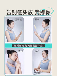 TAIHI Travel U-Shaped Neck Pillow for Airplane and Car, Latex Neck Support Cushion