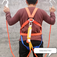 Full Body Safety Harness with Double Lanyard for High-Altitude Work and Construction