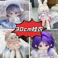 30cm Cotton Doll Clothes Set Plush Figure Dress-Up Outfits