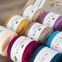 No. 6 Lace Thread Silk Cotton Linen Blend Yarn for Crochet and Knitting