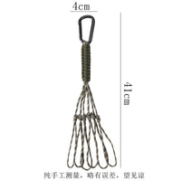Outdoor Paracord Keychain with D-Ring Carabiner for Survival and Backpacking