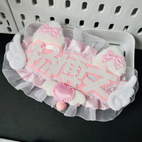 Customizable Reflective Fabric Name Tag Keychain for Fan Support
