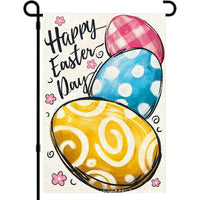 New Easter Garden Flag Bunny Egg Yard Decoration Linen Material 30x45cm