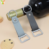 Stainless Steel Beer Bottle Opener with Keychain