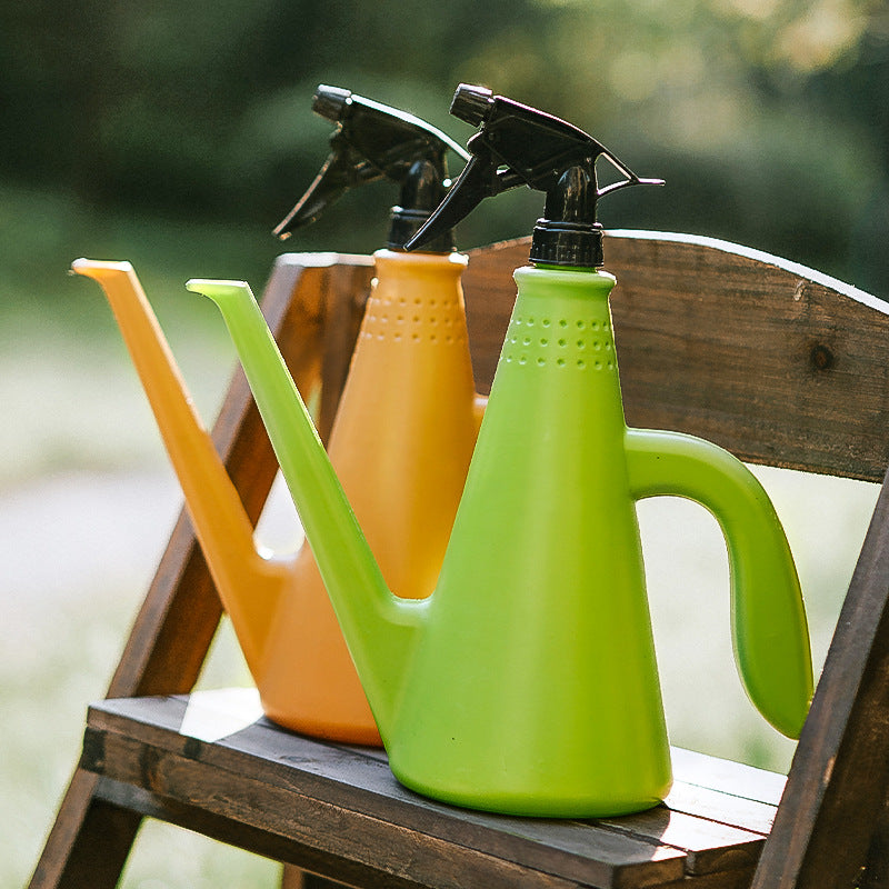 1L Dual-Purpose Garden Watering Can with High-Pressure Spray Nozzle for Potted Plants