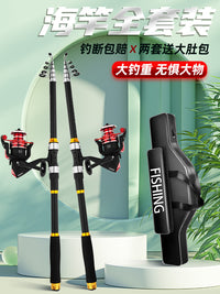 Carbon Fiber Telescopic Sea Fishing Rod for Long Casting, Heavy Duty
