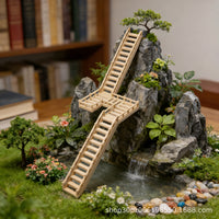 Miniature Landscape Bridge Ornaments for Bonsai and Micro-Landscape Decor