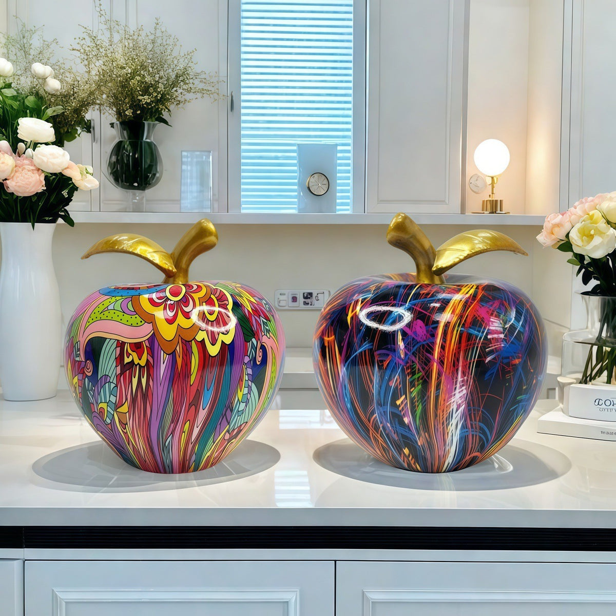 Resin Apple Ornament for Home Decor, Entryway, Shelves, New Home Decoration, Christmas Gift